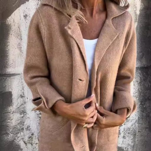 Margaret™ | Veste mi - longue confortable de couleur unie - Innova